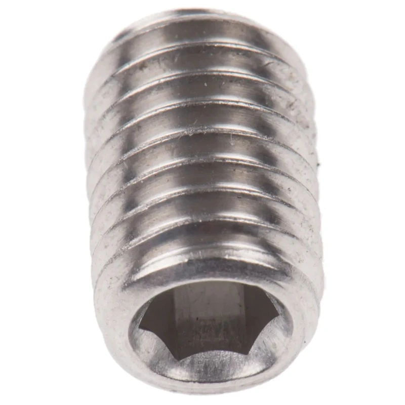 RS PRO Stainless Steel M8 x 12 mm Grub Screw Plain Cup 137-865