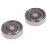 NMB Double Row Deep Groove Ball Bearing 4 mm ID, 16 mm OD, 5 mm Width, Shielded Steel Cage DDR-1640HHRA1P25LY121