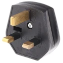 RS PRO UK 13A 250V BS1363 Black Thermoplastic Cable Clamp Mains Plug 269-8738