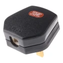 RS PRO UK 13A 250V BS1363 Black Thermoplastic Cable Clamp Mains Plug 269-8738