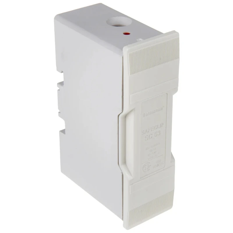 Eaton 20A Rail Mount Fuse Holder 1P-Pole 550V AC Flame Retardant Safeclip Series SC20HWH