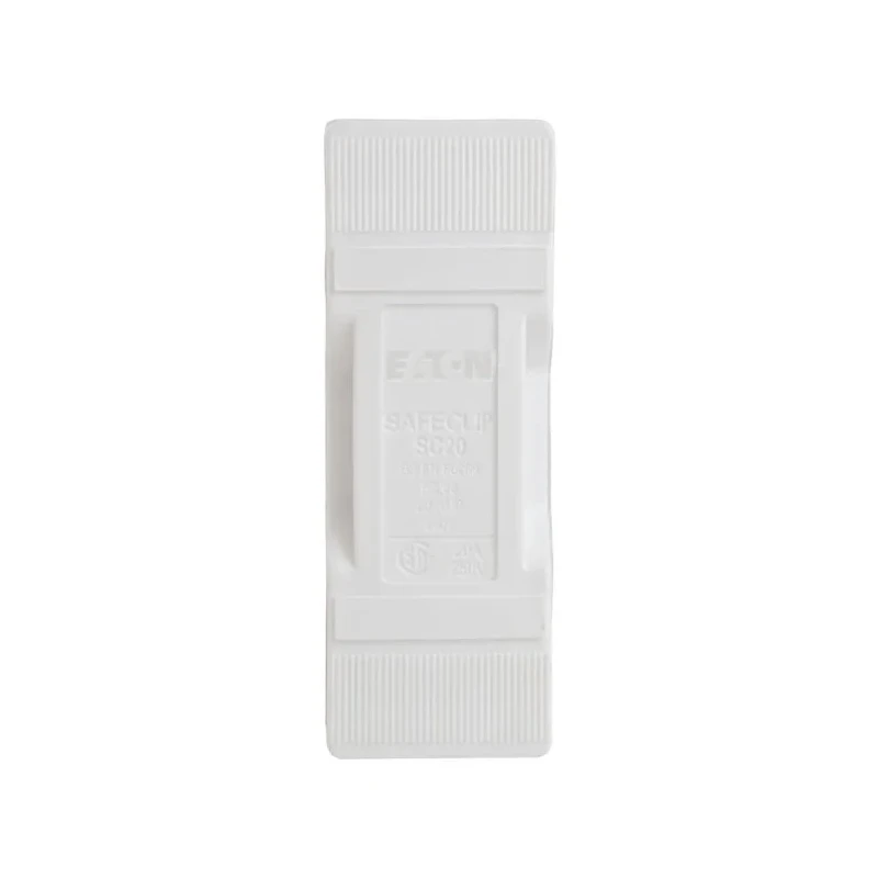 Eaton 20A Rail Mount Fuse Holder 1P-Pole 550V AC Flame Retardant Safeclip Series SC20HWH
