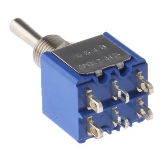 APEM Toggle Switch Panel Mount On-Off-On DPDT Solder Terminal 30V dc 250V ac 5648A