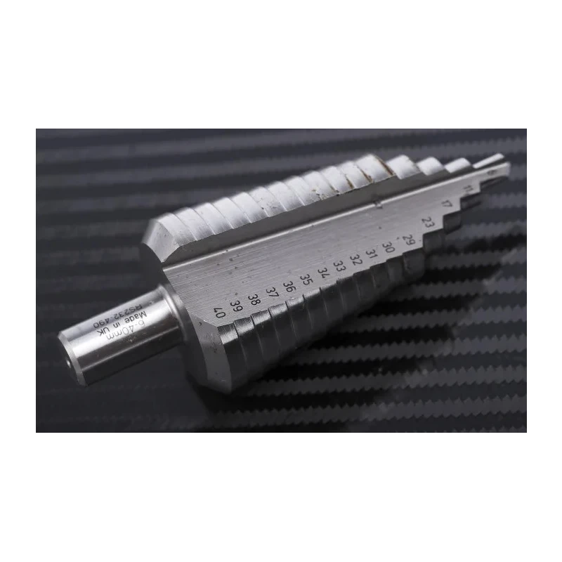RS PRO High-Speed Steel (HSS) Cone Shank Step Drill Bit 6 to 40 mm, Bright Finish 232-490