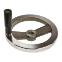 RS PRO Silver Die Cast Aluminium Hand Wheel 200 mm Diameter Revolving Handle 237-520