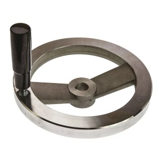 RS PRO Silver Die Cast Aluminium Hand Wheel 200 mm Diameter Revolving Handle 237-520