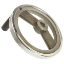 RS PRO Silver Die Cast Aluminium Hand Wheel 200 mm Diameter Revolving Handle 237-520