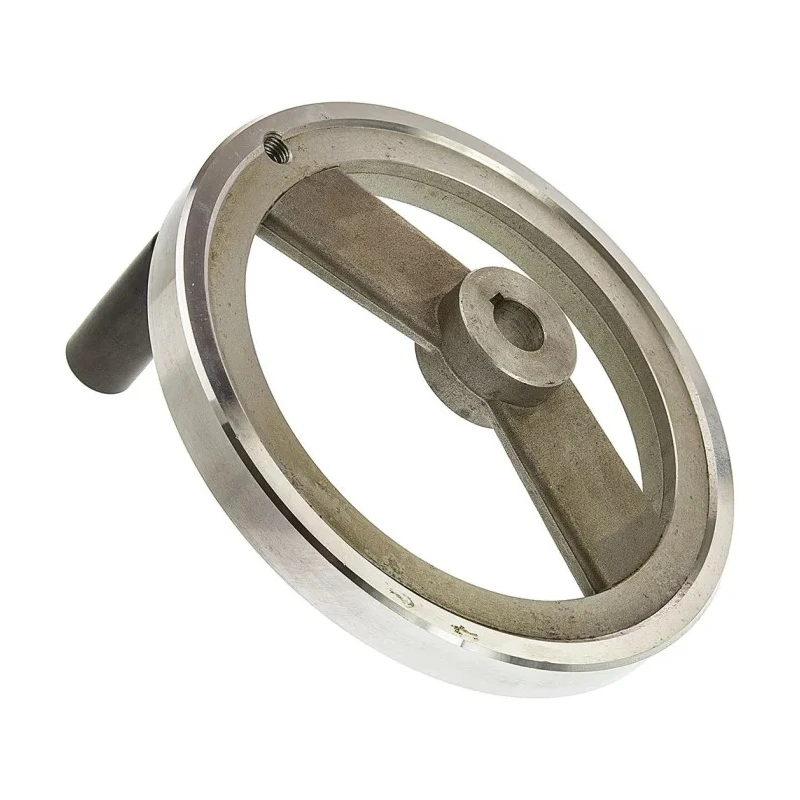 RS PRO Silver Die Cast Aluminium Hand Wheel 200 mm Diameter Revolving Handle 237-520