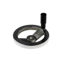 RS PRO Silver Die Cast Aluminium Hand Wheel 140 mm Diameter 237-536