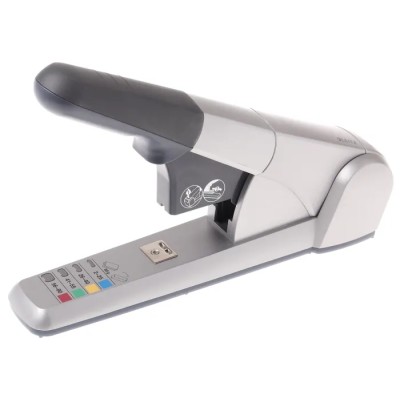 Leitz Full Strip Stapler, 80 Sheet Capacity, Compatible with K10 K12 K6 K8 Staples, Steel, Silver 55510084