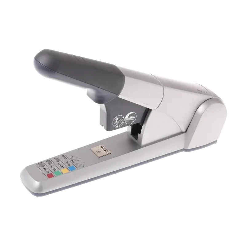 Leitz Full Strip Stapler, 80 Sheet Capacity, Compatible with K10 K12 K6 K8 Staples, Steel, Silver 55510084