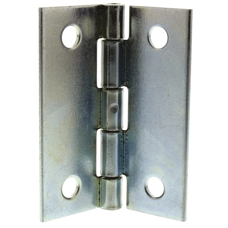 Pinet Zinc Plated Steel Butt Hinge with Barrel Pin, 50 mm x 40 mm x 1.2 mm 50-1-3525