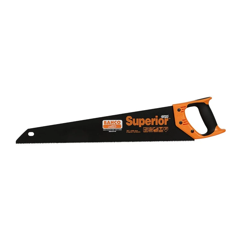 Bahco Ergo Superior Hand Saw 475 mm Blade Length, 9 TPI, 600 mm Total Length, XT Hardpoint Toothing 2600-19-XT-HP