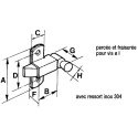 Pinet Steel Zinc Plated Door Bolt 56 mm Zinc Plated Steel 5.5 mm Hole Diameter 16-1-3628