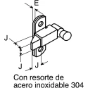 Pinet Steel Zinc Plated Door Bolt 56 mm Zinc Plated Steel 5.5 mm Hole Diameter 16-1-3628