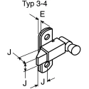 Pinet Steel Zinc Plated Door Bolt 56 mm Zinc Plated Steel 5.5 mm Hole Diameter 16-1-3628