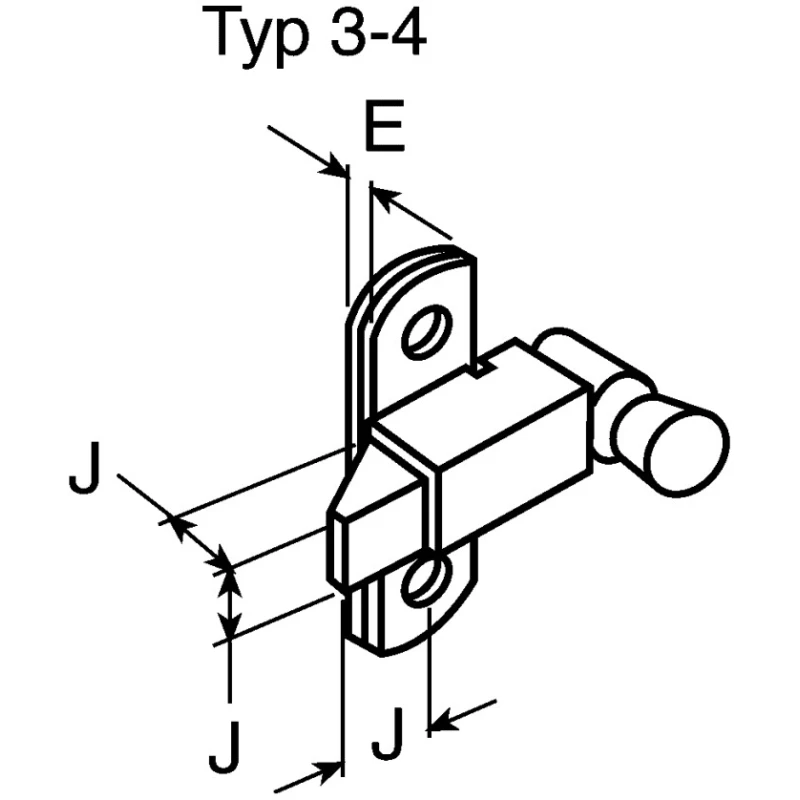 Pinet Steel Zinc Plated Door Bolt 56 mm Zinc Plated Steel 5.5 mm Hole Diameter 16-1-3628