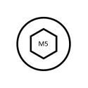 RS PRO Plain Stainless Steel Hex Nut M5 to DIN 934 Standard 189-585