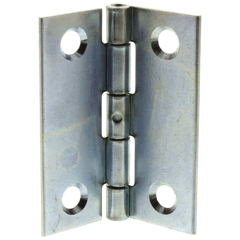 Pinet Zinc Plated Steel Butt Hinge with Barrel Pin, Screw Fixing, 50mm x 40mm x 1.2mm 50-1-3526