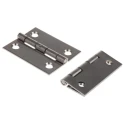 Pinet Stainless Steel Butt Hinge with Barrel Pin, Screw Fixing, 50 mm x 40 mm x 1.2 mm 52-1-3592