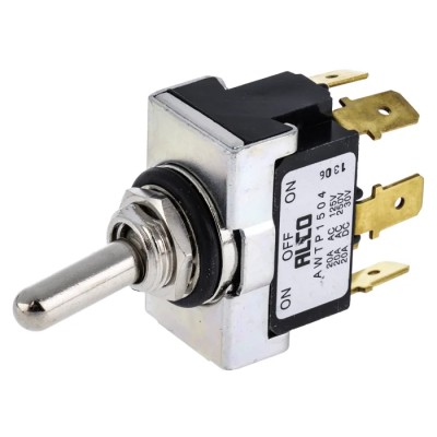 TE Connectivity Toggle Switch Panel Mount On-Off-On DPDT Tab Terminal 30 V dc 250 V ac AWTP1504