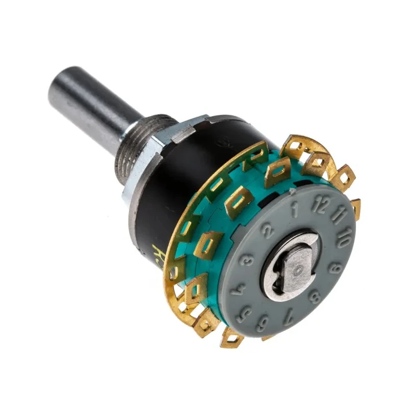 NSF GX Non Short DP6T Rotary Switch 250mA, Panel Mount, Solder Terminal, 125V AC, 60V DC DP6T