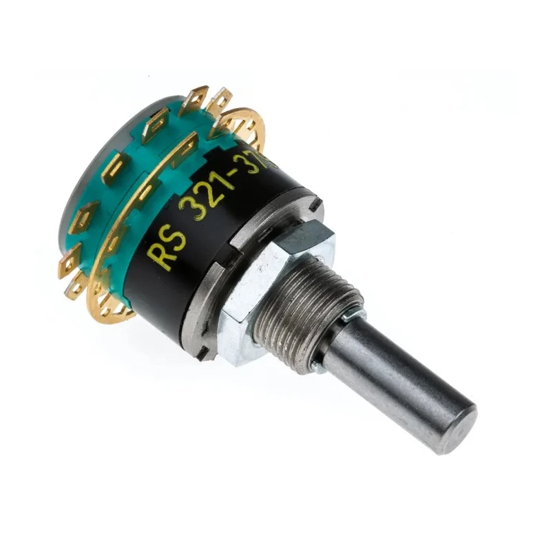 NSF GX Non Short DP6T Rotary Switch 250mA, Panel Mount, Solder Terminal, 125V AC, 60V DC DP6T