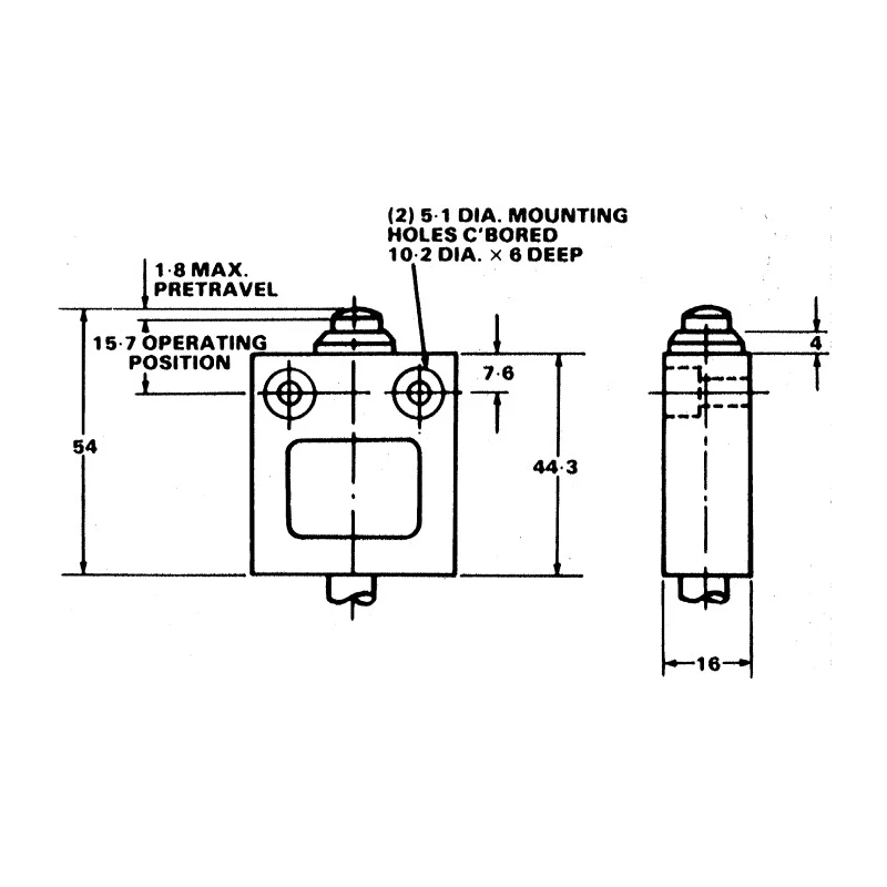 Honeywell Technologies 14CE Series Plunger Limit Switch SPDT IP65 IP66 IP67 IP68 Die Cast Zinc Housing 250V AC 14CE1-1