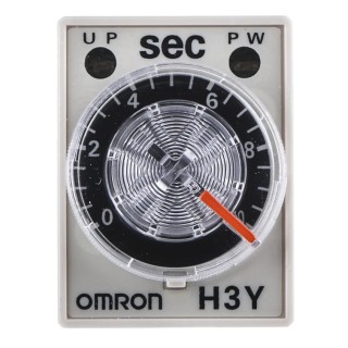 Omron H3Y-4 Series DIN Rail Surface Mount Timer Relay 4-Contact 125 V dc 24V ac 0.5 to 10 s 1-Function 4PDT H3Y-4 DC24 10S