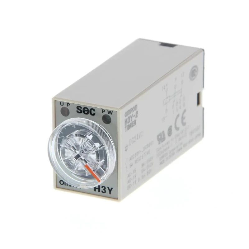 Omron H3Y-4 Series DIN Rail Surface Mount Timer Relay 4-Contact 125 V dc 24V ac 0.5 to 10 s 1-Function 4PDT H3Y-4 DC24 10S