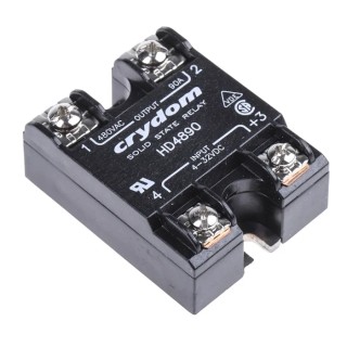 Crydom HD Series Solid State Relay, 90A Load, Panel Mount, 530V Load Voltage, 32V Control Voltage HD4890