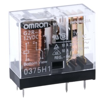 Omron PCB Power Relay 12V DC Coil 10A Switching Current SPDT G2R-1 DC12