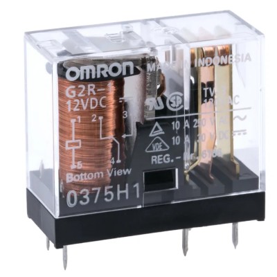 Omron PCB Power Relay 12V DC Coil 10A Switching Current SPDT G2R-1 DC12