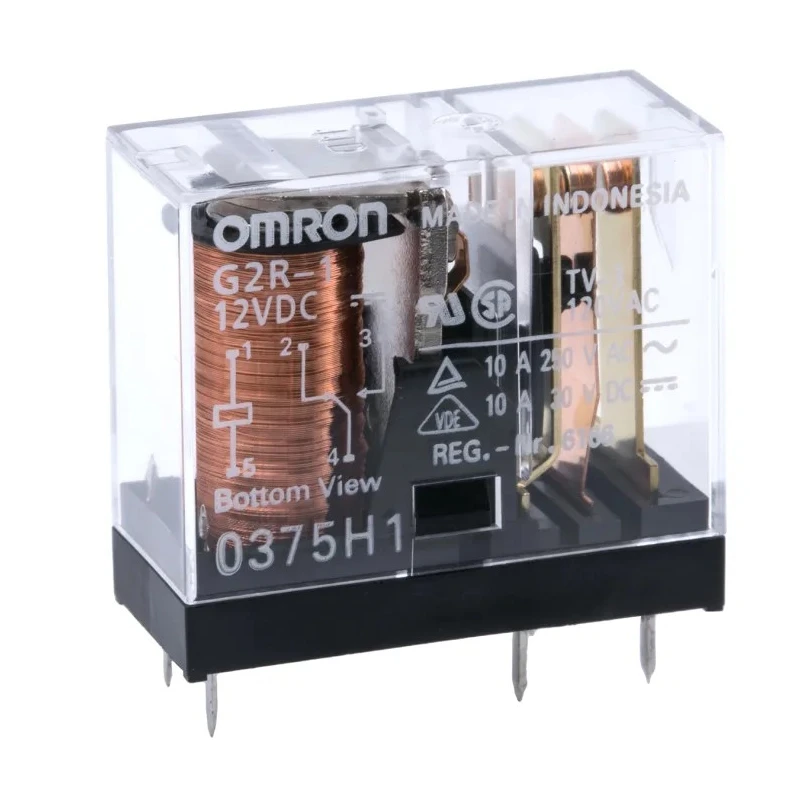 Omron PCB Power Relay 12V DC Coil 10A Switching Current SPDT G2R-1 DC12