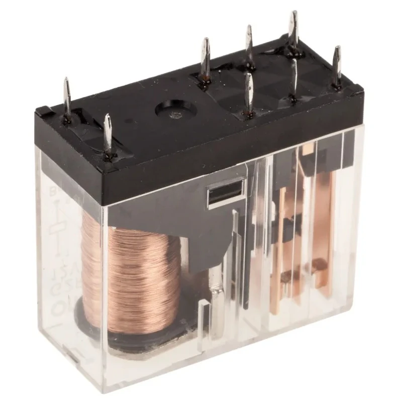Omron PCB Power Relay 12V DC Coil 5A Switching Current DPDT G2R-2 DC12