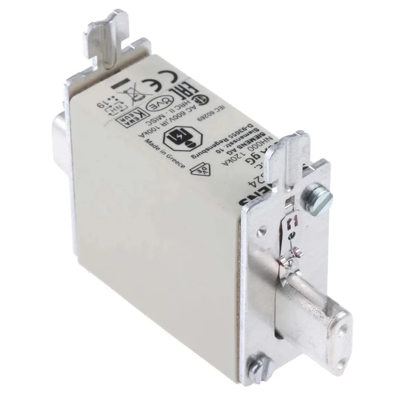 Siemens NH Fuse 80A Current Rating 500V AC Voltage NH000 Fuse Size High Rupture Capacity 