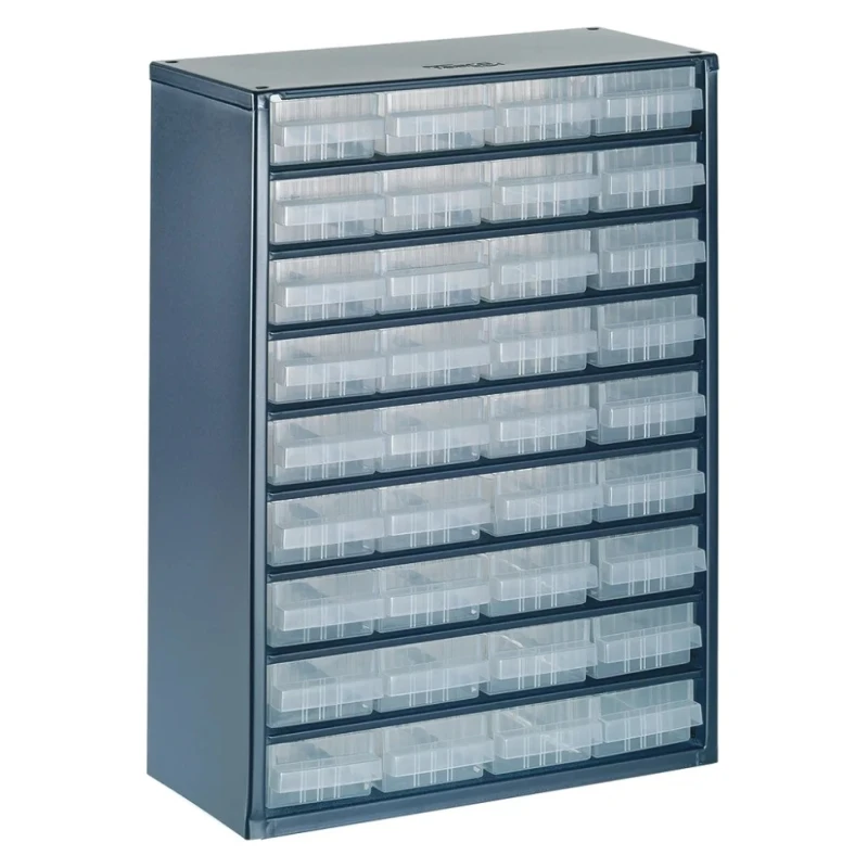 Raaco Drawer Storage Unit 36, Steel Frame, 417 mm x 306 mm x 150 mm, Blue 137461