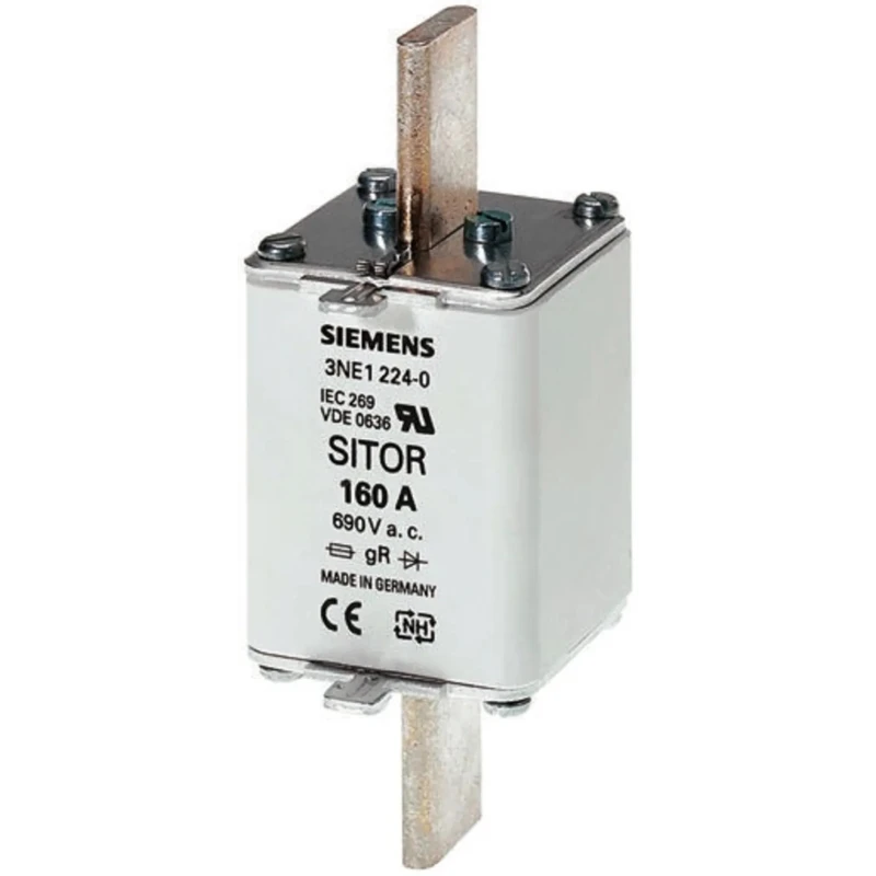 Siemens 100A Centred Tag Fuse NH00 690V AC HLS Blade Type High Rupture Capacity 