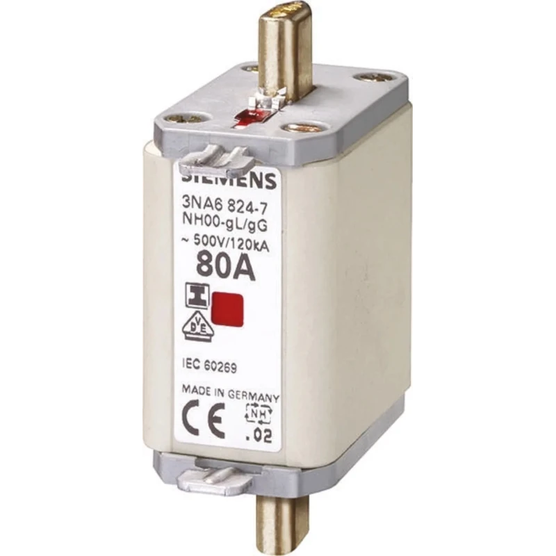Siemens 80A NH Fuse NH00 500V AC 