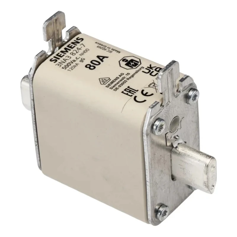 Siemens 80A NH Fuse NH00 500V AC High Rupture Capacity gG Type 