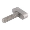 RS PRO Silver Stainless Steel Wing Clamping Knob M10 Threaded Stud 40mm Length 36 mm Diameter 237-643