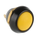 ITW Switches 59 Series Miniature Momentary Push Button Switch, Panel Mount, Yellow Actuator, 13.6 mm Cutout, SPST 59-115