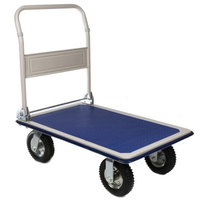 NEUTRAL Foldable Flatbed Steel Platform Trolley, 300 kg Load Capacity, Dimensions 907mm Length x 608mm Width x 956mm 252-034