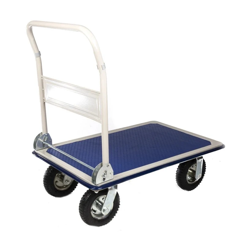 NEUTRAL Foldable Flatbed Steel Platform Trolley, 300 kg Load Capacity, Dimensions 907mm Length x 608mm Width x 956mm 252-034