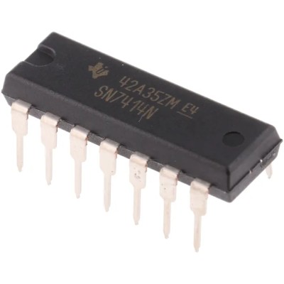 Texas Instruments Schmitt Trigger Input Inverter 6 Elements, 14-Pin PDIP SN7414N