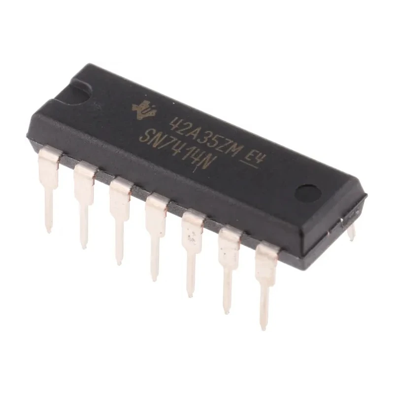Texas Instruments Schmitt Trigger Input Inverter 6 Elements, 14-Pin PDIP SN7414N