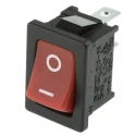 RS PRO Panel Mount Nylon Housing SPST On-Off Rocker Switch Red Actuator 16A 250V AC 28V DC 419-750