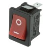 RS PRO Panel Mount Nylon Housing SPST On-Off Rocker Switch Red Actuator 16A 250V AC 28V DC 419-750