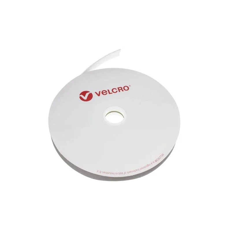 Velcro White Hook & Loop Tape 20mm x 10m Polyamide, Max Operating Temp 150°C EB52020010130501