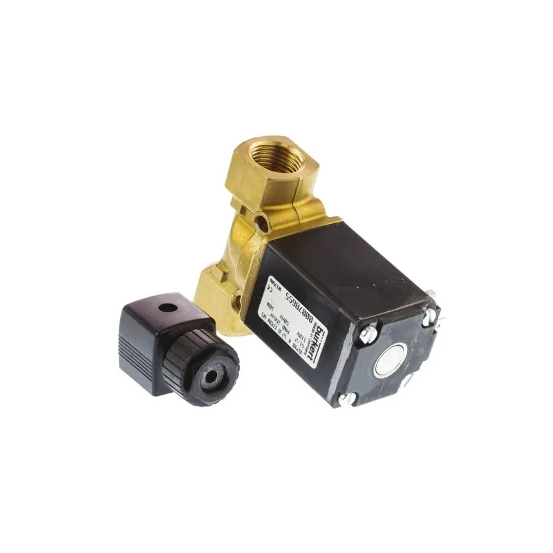 Burkert Solenoid Valve 2 Port NC, 110V AC, 1/2 in Brass Body, 16 bar Max Pressure 078655